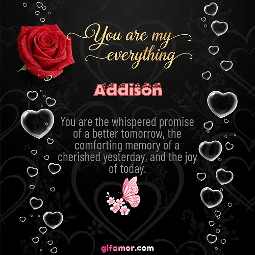You are my everything I Addison