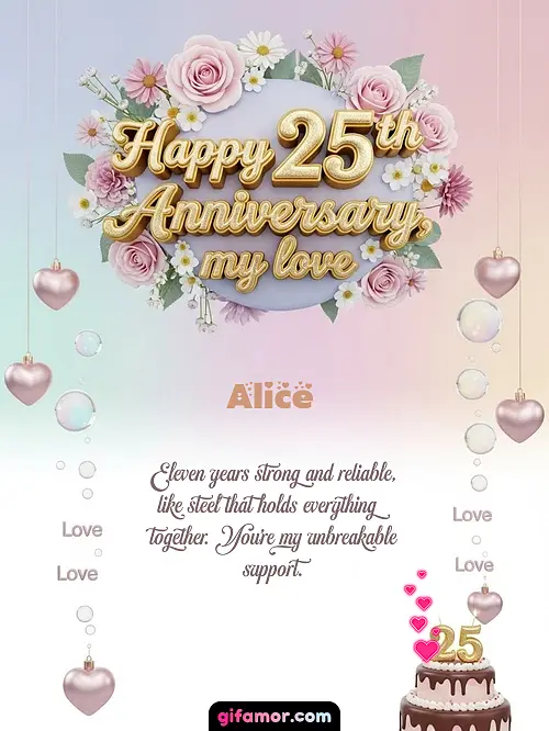 Happy 25th anniversary, my love Alice