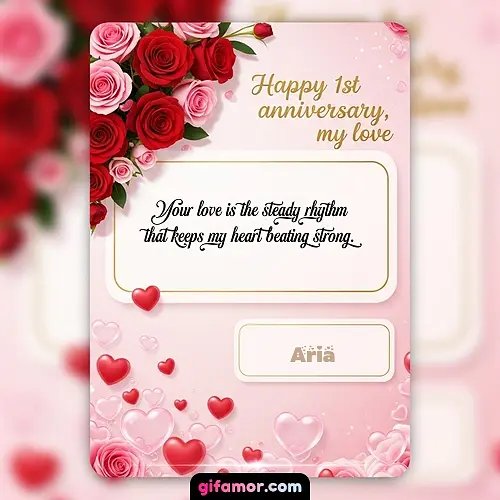 Happy 1st anniversary, my love Aria