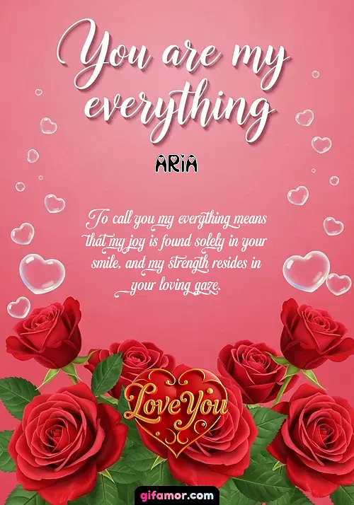You are my everything Aria