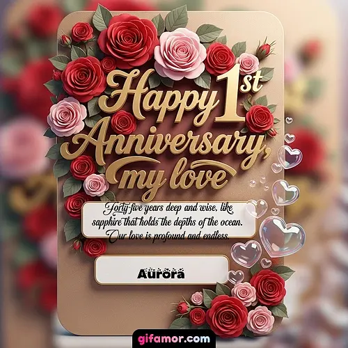 Happy 1st anniversary, my love V Aurora
