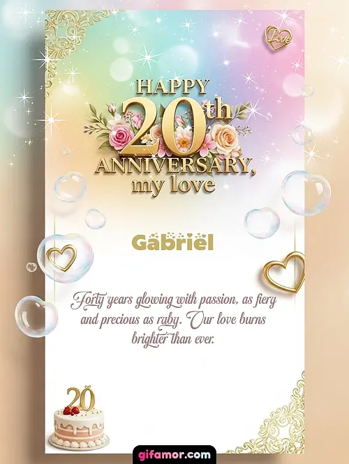 Happy 20th anniversary, my love Gabriel