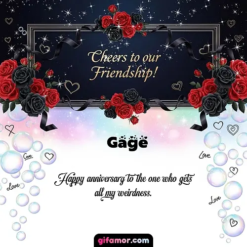 Cheers to our friendship!  V Gage