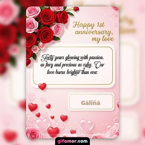 Happy 1st anniversary, my love Galina