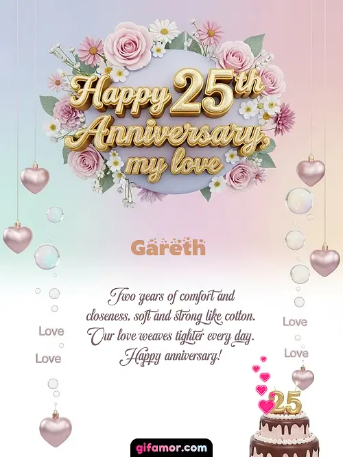 Happy 25th anniversary, my love Gareth