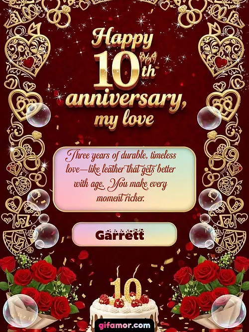 Happy 10th anniversary, my love Garrett