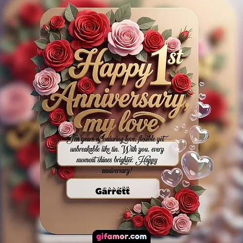 Happy 1st anniversary, my love V Garrett