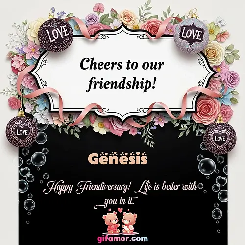 Cheers to our friendship!  VI Genesis