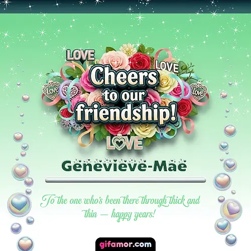 Cheers to our friendship!  IV Genevieve-Mae