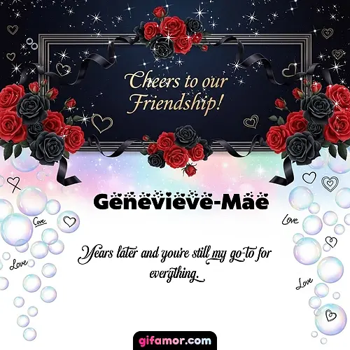 Cheers to our friendship!  V Genevieve-Mae