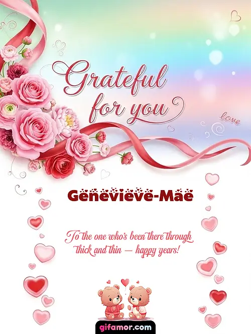 Grateful for you! II Genevieve-Mae