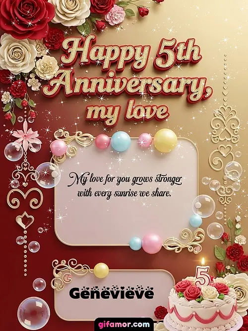 Happy 5st anniversary, my love Genevieve