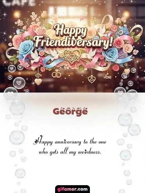 Happy friendiversary! I George