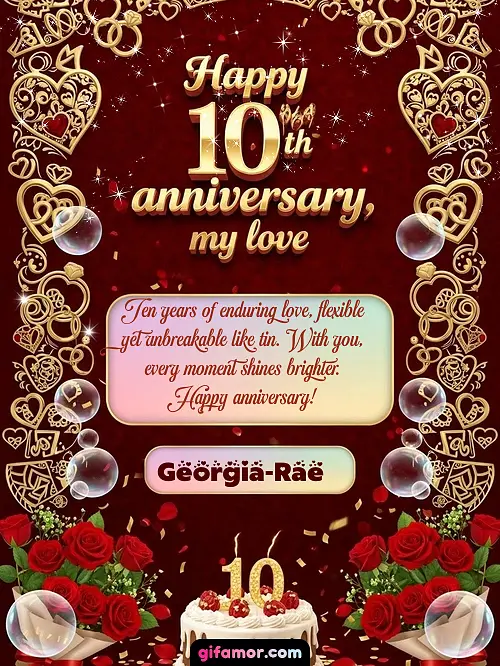 Happy 10th anniversary, my love Georgia-Rae