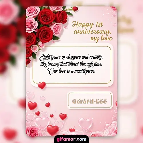 Happy 1st anniversary, my love Gerard-Lee