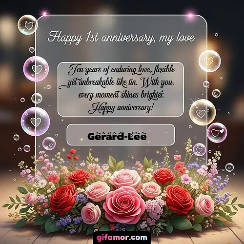 Happy 1st anniversary, my love I Gerard-Lee