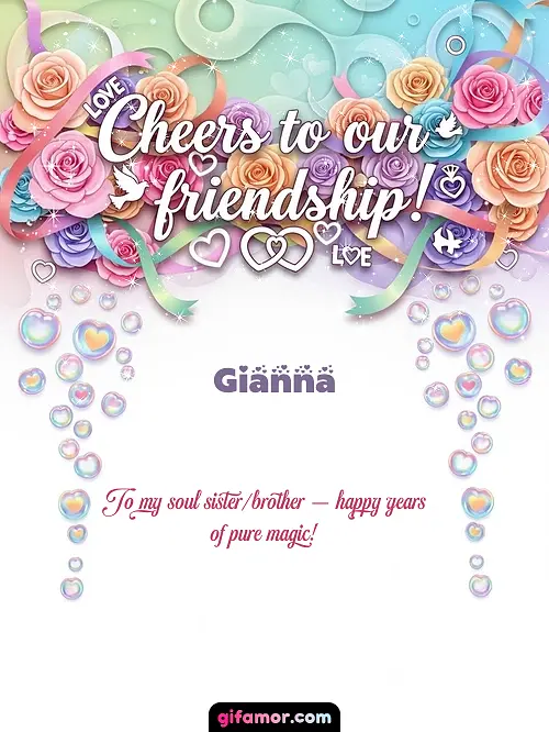 Cheers to our friendship! Gianna