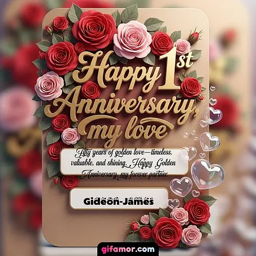 Happy 1st anniversary, my love V Gideon-James