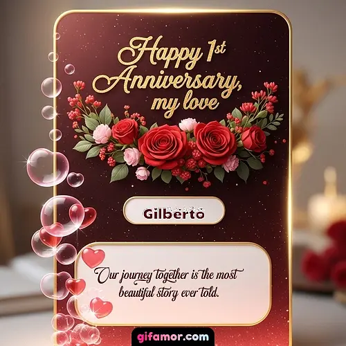 Happy 1st anniversary, my love II Gilberto