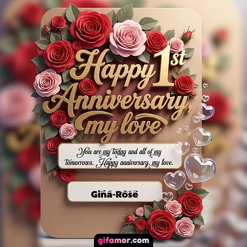Happy 1st anniversary, my love V Gina-Rose