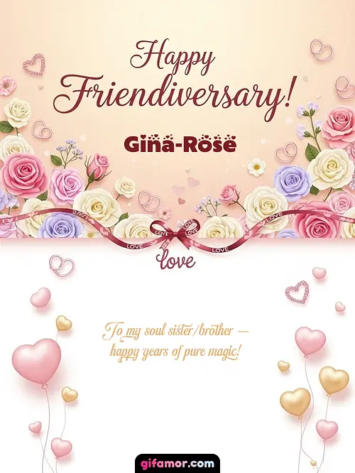 Happy friendiversary! Gina-Rose