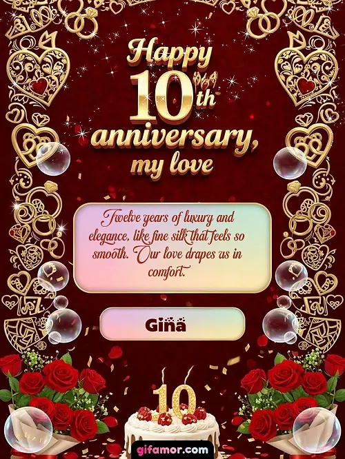 Happy 10th anniversary, my love Gina