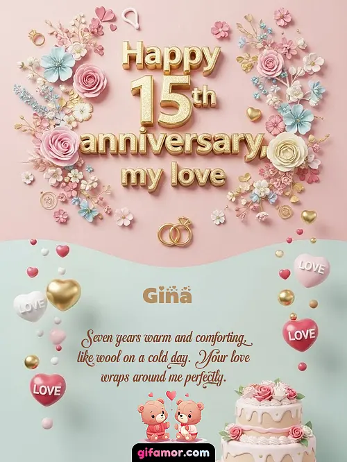 Happy 15th anniversary, my love Gina