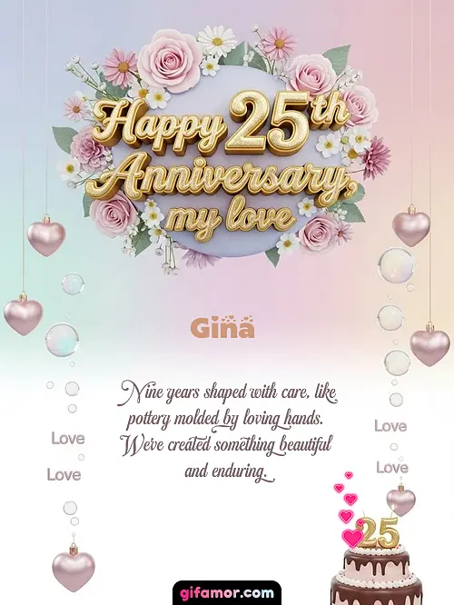 Happy 25th anniversary, my love Gina