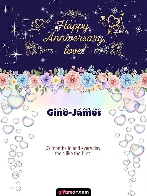 Happy anniversary, love! Gino-James