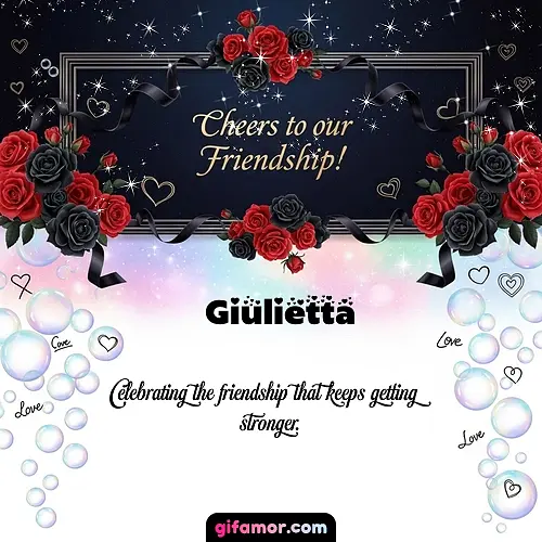 Cheers to our friendship!  V Giulietta