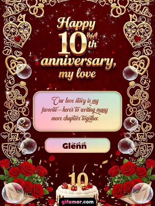 Happy 10th anniversary, my love Glenn