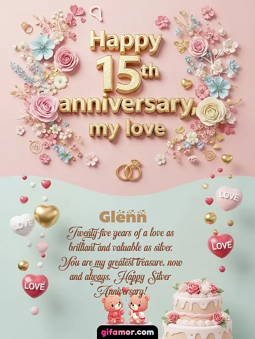 Happy 15th anniversary, my love Glenn