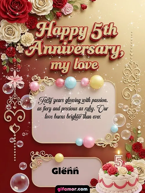 Happy 5st anniversary, my love Glenn