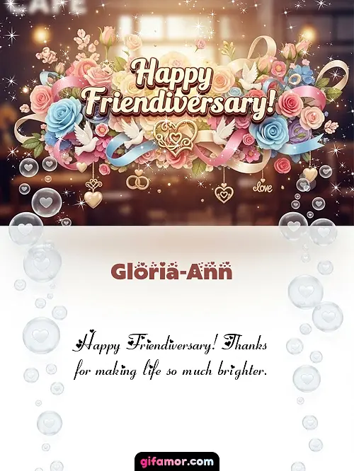 Happy friendiversary! I Gloria-Ann