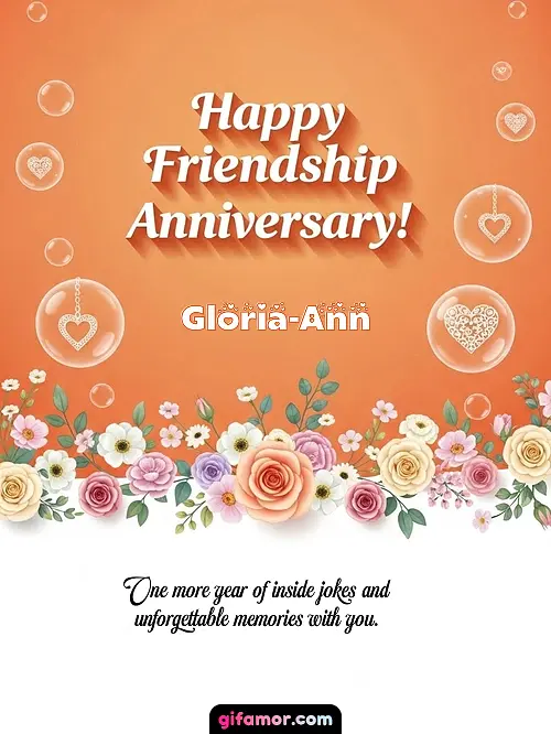 Happy friendship anniversary! III Gloria-Ann