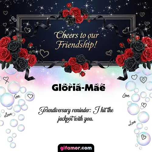 Cheers to our friendship!  V Gloria-Mae