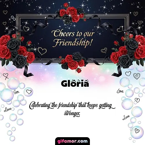 Cheers to our friendship!  V Gloria