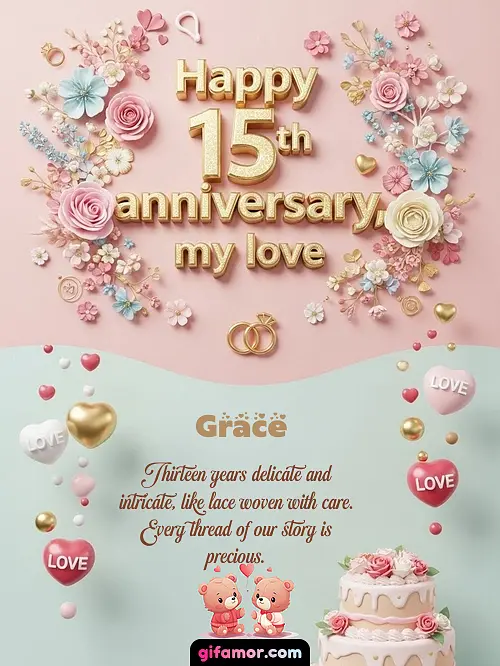 Happy 15th anniversary, my love Grace