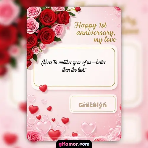 Happy 1st anniversary, my love Gracelyn