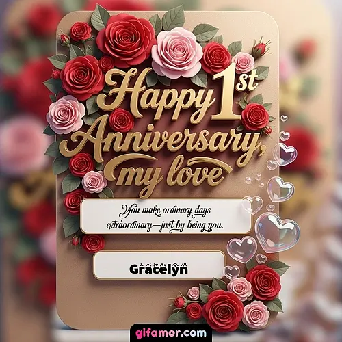 Happy 1st anniversary, my love V Gracelyn