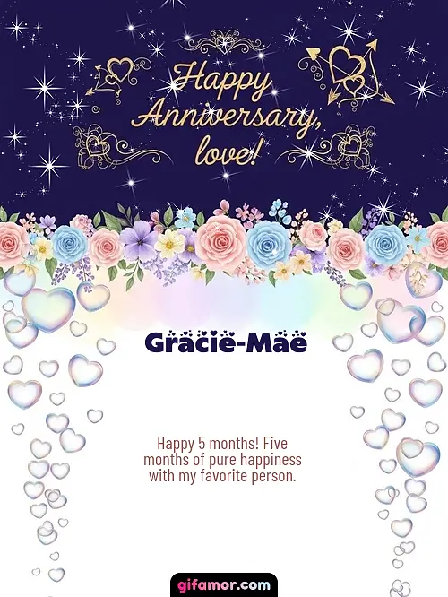 Happy anniversary, love! Gracie-Mae