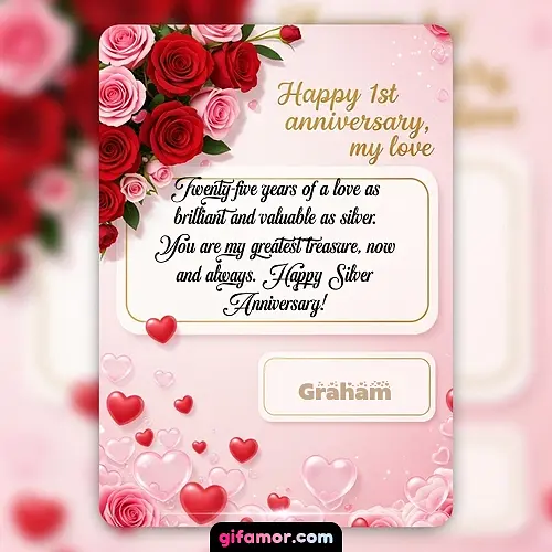 Happy 1st anniversary, my love Graham