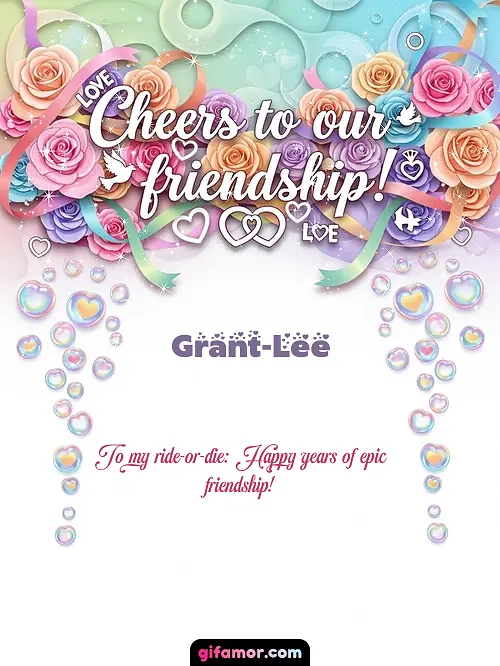 Cheers to our friendship! Grant-Lee