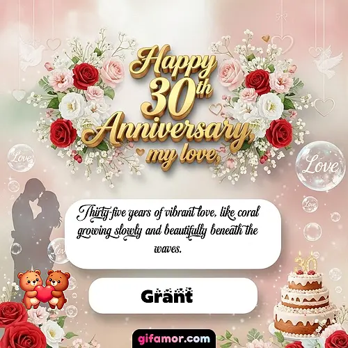 Happy 30th anniversary, my love Grant