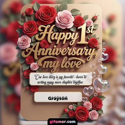 Happy 1st anniversary, my love V Grayson