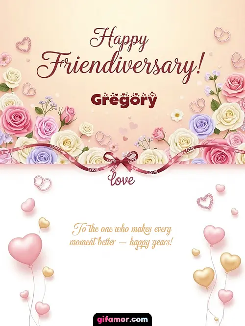 Happy friendiversary! Gregory