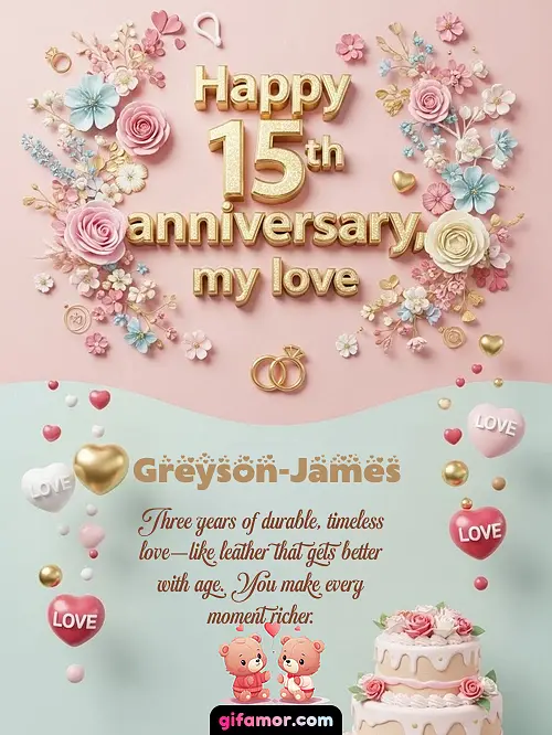 Happy 15th anniversary, my love Greyson-James