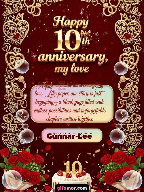 Happy 10th anniversary, my love Gunnar-Lee