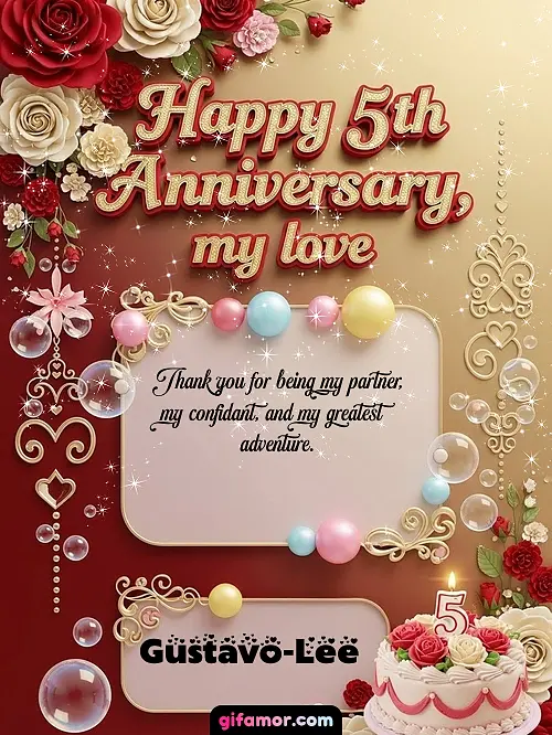 Happy 5st anniversary, my love Gustavo-Lee