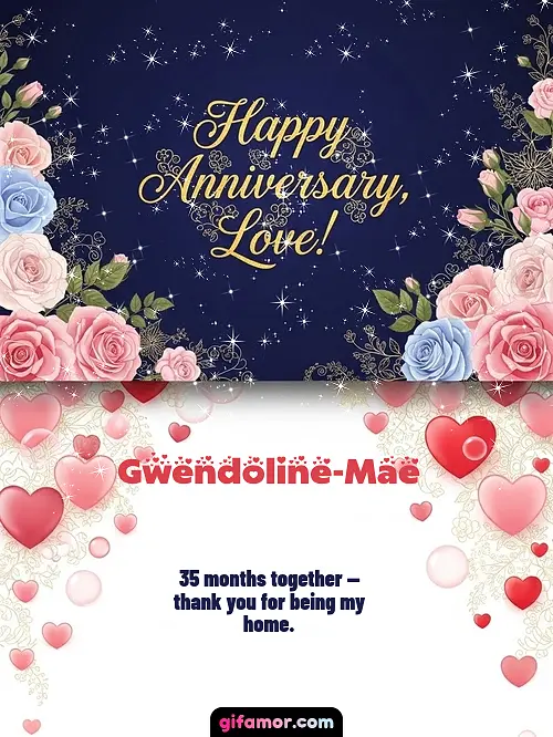 Happy anniversary, love! I Gwendoline-Mae
